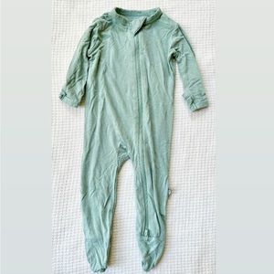 Kyte Sage Zippered Footie